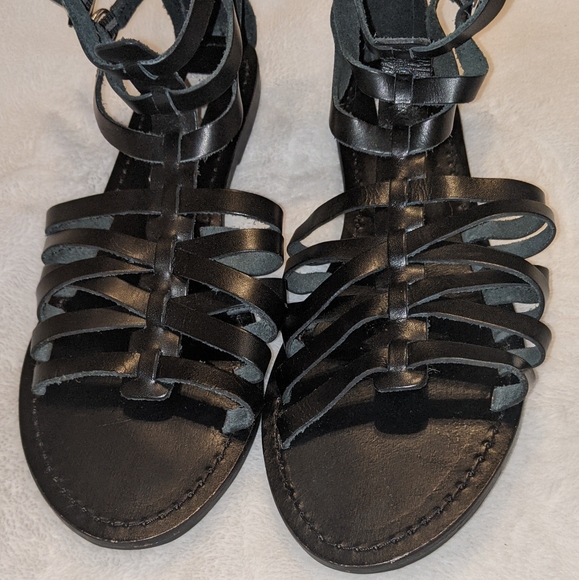 Steve Madden Gladiator Black Sandals SZ 9.5 - Picture 3 of 5
